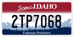 2TP7068  license plate in ID