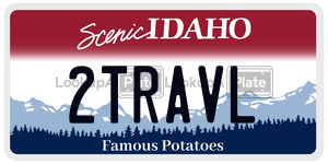 2TRAVL  license plate in ID
