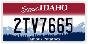2TV7665  license plate in ID