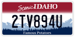 2TV894U  license plate in ID