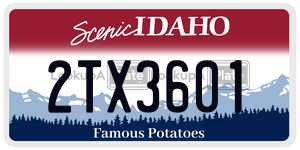 2TX3601  license plate in ID