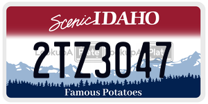 2TZ3047  license plate in ID