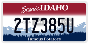 2TZ385U  license plate in ID