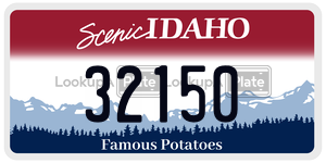 32150  license plate in ID