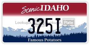 325I  license plate in ID