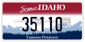 35110  license plate in ID