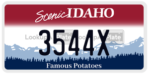 3544X  license plate in ID