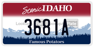 3681A  license plate in ID
