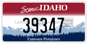 39347  license plate in ID