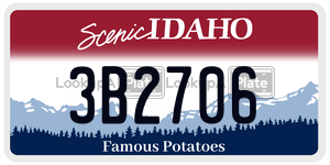 3B2706  license plate in ID