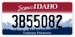3B55082  license plate in ID