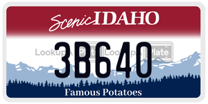 3B640  license plate in ID