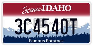 3C4540T  license plate in ID