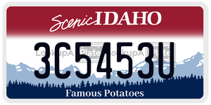 3C5453U  license plate in ID