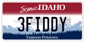 3FIDDY  license plate in ID
