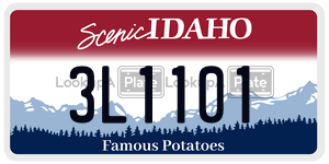 3L1101  license plate in ID
