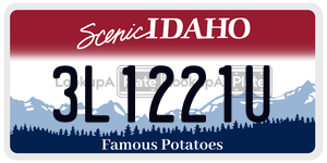 3L1221U  license plate in ID