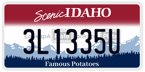 3L1335U  license plate in ID