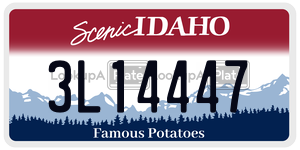 3L14447  license plate in ID