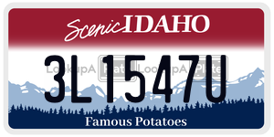 3L1547U  license plate in ID