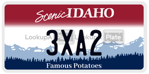 3XA2  license plate in ID
