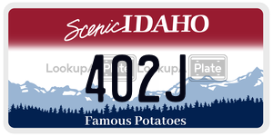 402J  license plate in ID