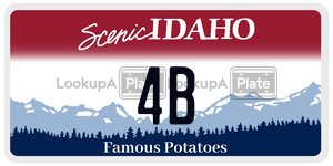 4B  license plate in ID