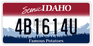 4B1614U  license plate in ID