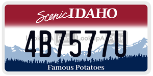 4B7577U license plate in Idaho