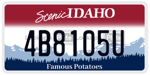 4B8105U  license plate in ID