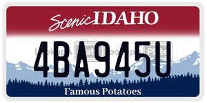 4BA945U  license plate in ID