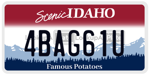 4BAG61U  license plate in ID