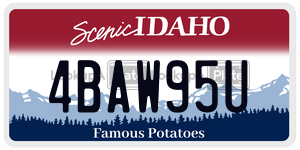 4BAW95U  license plate in ID