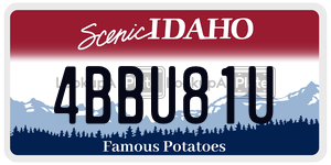 4BBU81U  license plate in ID