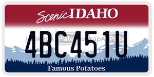 4BC451U license plate in Idaho