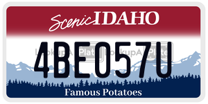 4BE057U  license plate in ID