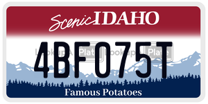 4BF075T  license plate in ID