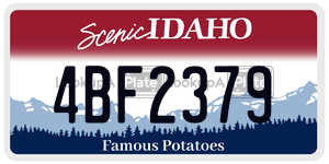 4BF2379  license plate in ID