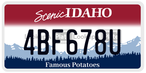 4BF678U license plate in Idaho