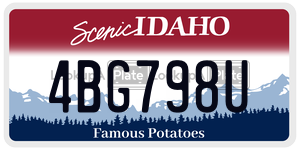 4BG798U license plate in Idaho