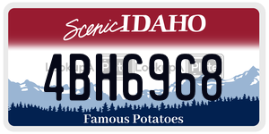 4BH6968  license plate in ID