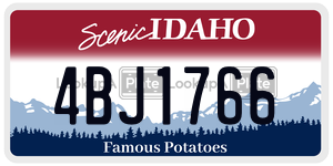 4BJ1766  license plate in ID