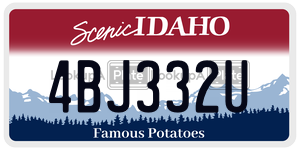 4BJ332U  license plate in ID