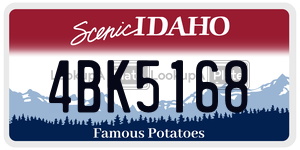 4BK5168  license plate in ID