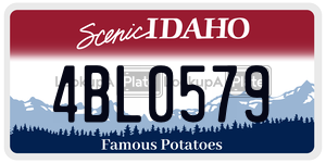 4BL0579  license plate in ID