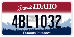 4BL1032  license plate in ID