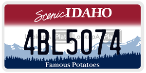 4BL5074  license plate in ID