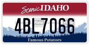 4BL7066  license plate in ID