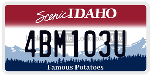 4BM103U  license plate in ID