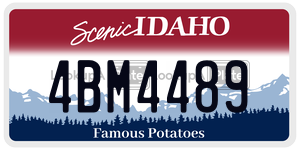 4BM4489 license plate in Idaho